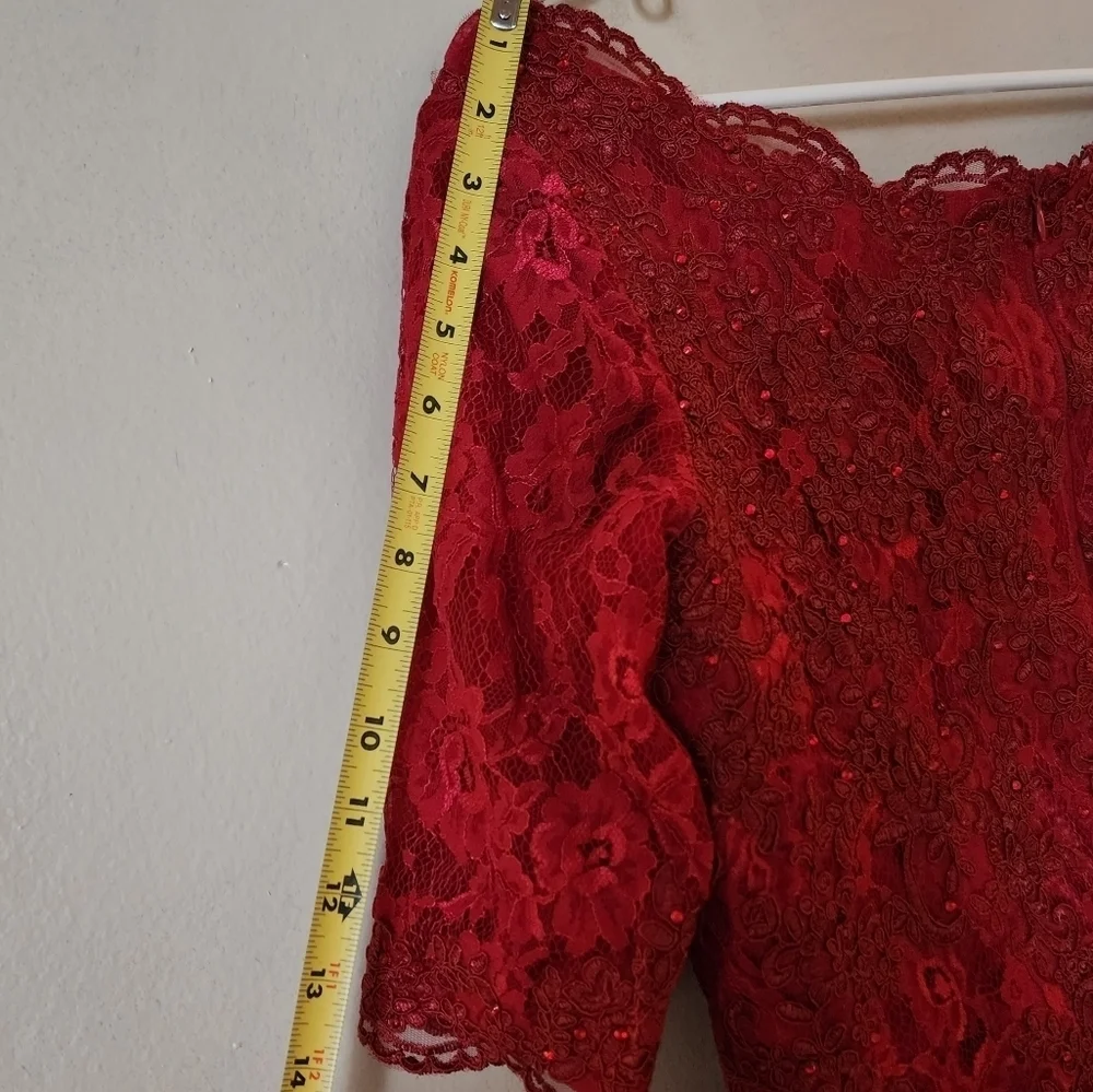 𝅺TS Couture Maxi Bridesmaids Dress - Red - - Picture 8 of 9